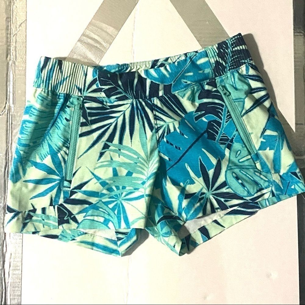 Columbia Blue Jungle Print Water Shorts